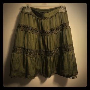 Short Silk Boho style skirt